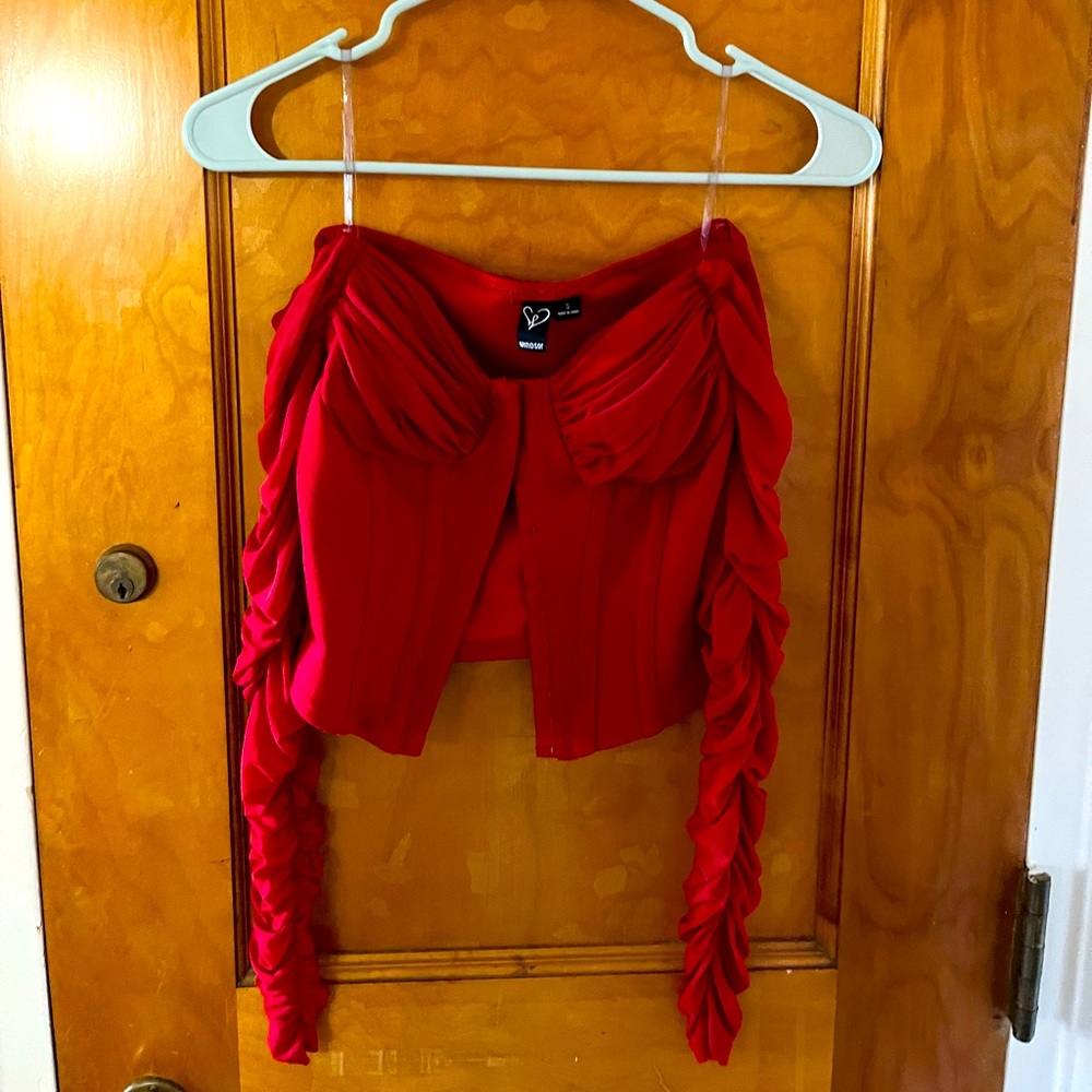 Red corset top
